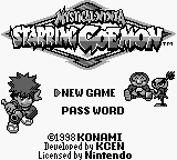 Mystical Ninja Starring Goemon title screen for GameBoy